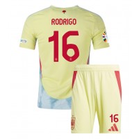 Maglia Calcio Spagna Rodri Hernandez #16 Seconda Divisa Bambino Europei 2024 Manica Corta (+ pantaloncini)